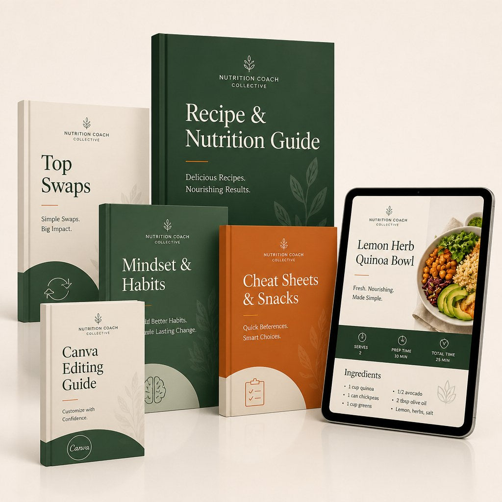 NutriPro Coaching Bundle - recipe guide shown on tablet